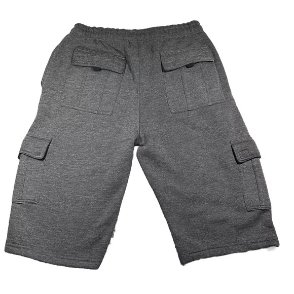 Roadblock Sweat Type Cargo Shorts Polyester Pockets Gray Mens Sz M/M Gym Casual - Picture 2 of 14
